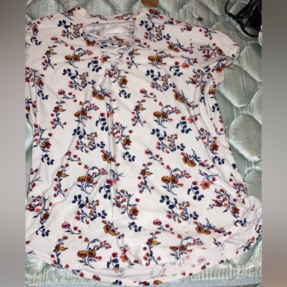 White floral soft Shirt